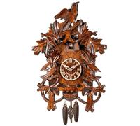 Engstler Coucou Traditionnel en Bois à Quartz 3 Oiseaux 34 cm