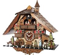 Engstler Pendule à Coucou à Quartz Maison de Forêt Noire avec Musique et Danseurs
