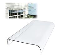 ENGTICUENU Auvent Voûté De Porte Et Fenêtres Toit Marquise en Polycarbonate | Auvent De Porte D'Entrée Invisible, Drainage des Deux côtés, Protection Contre La Pluie, La Neige(40x280cm/15.7x110.2in)