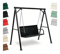 ENGTICUENU Housse De Siège Pour Balançoire De Jardin Remplacement De La Chaise À Bascule Par Du Tissu 600D Oxford Imperméable Toile De Balancelle De Jardin(Black,43.3x17.7x21.7in)
