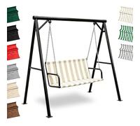 ENGTICUENU Housse De Siège Pour Balançoire De Jardin Remplacement De La Chaise À Bascule Par Du Tissu 600D Oxford Imperméable Toile De Balancelle De Jardin(Beige stripes,54.3x19.7x19.7in)