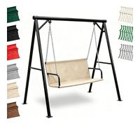ENGTICUENU Housse De Siège Pour Balançoire De Jardin Remplacement De La Chaise À Bascule Par Du Tissu 600D Oxford Imperméable Toile De Balancelle De Jardin(Beige,54.3x19.7x19.7in)