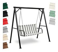 ENGTICUENU Housse De Siège Pour Balançoire De Jardin Remplacement De La Chaise À Bascule Par Du Tissu 600D Oxford Imperméable Toile De Balancelle De Jardin(Gray stripes,54.3x19.7x19.7in)