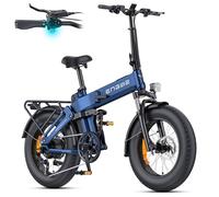 ENGWE E Bike Vélo Pliable, Batterie 48 V 15 Ah Jusqu'À 130 km, Capteur De Couple Et Conception Pliable avec Freins Hydrauliques Et Application pour Tous Les Terrains, Engine Pro 3.0 Boost (Bleu)