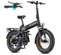 ENGWE E Bike Vélo Pliable, Batterie 48 V 15 Ah Jusqu'À 130 km, Capteur De Couple Et Conception Pliable avec Freins Hydrauliques Et Application pour Tous Les Terrains, Engine Pro 3.0 Boost (Noir)