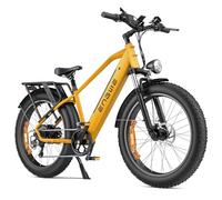ENGWE E26 Vélo Électrique Femme et Homme 26 * 4,0 Pouces Large Ebike, VTT électrique de 250W, Batterie de 48V 16Ah-Autonomie Gusqu'à 140 km, Vitesse-7, Suspension Double (High-Step, Jaune Bourdon)