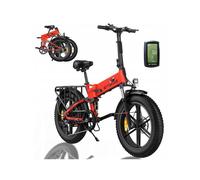 ENGWE ENGINE X Rouge- Vélo Électrique Pliable 20"" - Batterie Amovible 48V13Ah - Autonomie 120km -VTT Fat bike