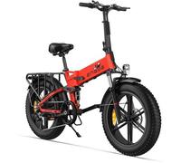 Engwe Engine X - Vélo Électrique Pliable 20 Pouces - Batterie Amovible 48 V 13 Ah - Autonomie 120 Kilomètres - Rouge Multicolore