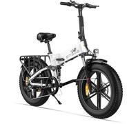 Engwe Engine X - Vélo Électrique Pliable 20 Pouces - Batterie Amovible 48 V 13 Ah - Autonomie 120 Kilomètres - Blanc Multicolore