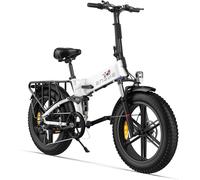 Engwe - Engine X - Vélo Électrique Pliable - Autonomie 100km - Batterie 48v13ah - Tout Suspendu - 7 Vitesses - Blanc
