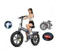 ENGWE EP-2 BOOST - Vélo électrique Pliable 20"" - Batterie 48V 13Ah - Autonomie 100km - Avec Amortisseur avant - VTC Fat bike, Gris-