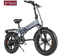 Engwe Ep-2 Boost - Vélo Électrique Pliable 20" - Batterie Amovible 48v 13ah - Autonomie 100km - Shimano 7 Vitesses - Fatbike - Gris Multicolore