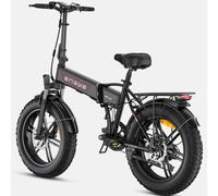 ENGWE EP-2 Boost, vélo électrique pliable, batterie amovible 48 V 13 Ah, autonomie jusqu’à 120 km, pneus larges 50,8 x 10,2 cm, 7 vitesses, tous terrains - Noir