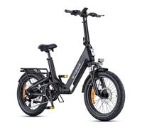 Engwe L20 3.0 Boost - Vélo Électrique Pliable 20" - Batterie Amovible 48v13.5ah - Autonomie 100km - Frein À Disque Hydraulique - Noir