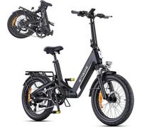 Engwe L20 3.0 Boost - Vélo Électrique Pliable 20 Pouces - Batterie Amovible 48 V 13,5 Ah - Autonomie 100 Kilomètres - Noir Multicolore