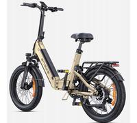 Engwe L20 3.0 Boost - Vélo Électrique Pliable 20 Pouces - Batterie Amovible 48 V 13,5 Ah - Autonomie 135 Kilomètres - Vitesse Maximale 25 Kilomètres Par Heure - Freins À Disque Hydrauliques - Or