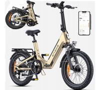 Engwe L20 3.0 Boost - Vélo Électrique Pliable 20 Pouces - Batterie Amovible 48 V 13,5 Ah - Autonomie 135 Kilomètres - Vitesse Maximale 25 Kilomètres Par Heure - Freins À Disque Hydrauliques - Or