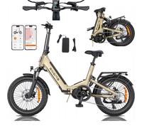 Engwe L20 3.0 Pro - Vélo Électrique Pliable 20 Pouces - Batterie Amovible 48 V 15 Ah - Autonomie 160 Km - Vitesse Maximale 25 Km/H - Freins À Disque Hydrauliques - Système De Suspension Intégral - Or