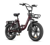 ENGWE L20 BOOST - Vélo électrique 20"" - Autonomie 140km - Batterie Amovible 48V13Ah - Fat bike,Rouge