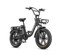 ENGWE L20 BOOST - Vélo électrique 20"" - Autonomie 140km - Batterie Amovible 48V13Ah - Moteur 250W - 7 vitesses - VTC Fat bike,Noir