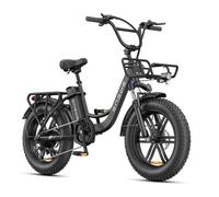 Engwe L20 Boost - Vélo Électrique 20" - Autonomie 140km - Batterie Amovible 48v13ah - Moteur 250w - 7 Vitesses - Vtc Fat Bike,Noir