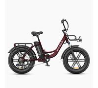 Engwe L20 Boost - Vélo Électrique 20 Pouces - Autonomie De 140 Km - Batterie Amovible 48 V 13 Ah - Moteur 250 W - 7 Vitesses - Vélo Hybride À Freins À Disque Et Pneus Larges, Rouge