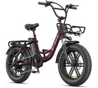 Engwe L20 Boost - Vélo Électrique 20 Pouces - Autonomie De 140 Km - Batterie Amovible 48 V 13 Ah - Moteur 250 W - Rouge Multicolore