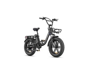 ENGWE L20 Boost Vélo électrique avec batterie 48 V 13 Ah, 20 x 4,0 po, transmission 7 vitesses avec écran LCD, moteur 250 W et vitesse 25 km/h, autonomie jusqu’à 120 km - Noir