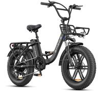 ENGWE - L20 BOOST - Vélo électrique pliable - Autonomie 120km - Batterie 48V13Ah - Tout suspendu - 7 vitesses - Noir