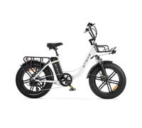 ENGWE L20 Vélo Électrique Fatbike - 20 Pouces - Moteur 250W - 7 Vitesses - Autonomie 140 km - Freins à Disque Mécaniques - Blanc
