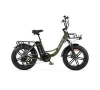 ENGWE L20 Vélo Électrique Fatbike - 20 Pouces - Moteur 250W - 7 Vitesses - Autonomie 140 km - Freins à Disque Mécaniques - Vert