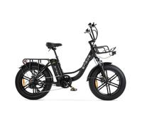 ENGWE L20 Vélo Électrique Fatbike - 20 Pouces - Moteur 250W - 7 Vitesses - Autonomie 140 km - Freins à Disque Mécaniques - Noir