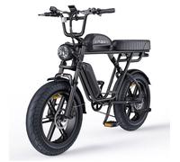 Vélo Électrique Engwe M1 Pas 170km Batterie 48v28.6ah Tout Suspendu Shimano 7 Vitesses Pneus 20 Pouces Vtt Fat Bike Noir