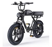 ENGWE M1 - Vélo électrique 20"" - Autonomie 90km - Batterie 48V15.6Ah - Tout suspendu - Shimano 7 vitesses - VTT fat bike,Noir