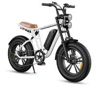 ENGWE M20 - Vélo Électrique 20"" - Autonomie 120km - Batterie 48V26Ah - Tout Suspendu - Shimano 7 Vitesses - VTT Fat Bike, Blanc