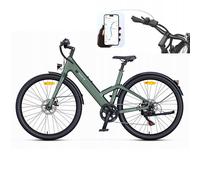 Engwe N1 Air St - Vélo Électrique 28 Pouces - Autonomie : 100 Kilomètres - Batterie 36 V 10 Ah - Moteur 250 W - Vitesse Maximale : 25 Km/H - Freins À Disque - Vert