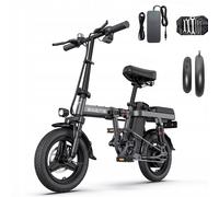 Engwe T14 Vélo Électrique Pliable 14 Pouces Moteur 250 W - Vitesse Maximale : 25 Km/H - Batterie 48 V 10 Ah Autonomie : 40 Km - Capacité De Charge Maximale : 120 Kg Triple Suspension - Gris
