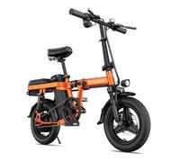 ENGWE T14 - Velo Electrique Pliable, 250W 48V10AH, Top 20mph, 14 pouces , Autonomie 28km, Mini-e-bike de Ville-Orangé