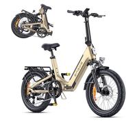 ENGWE Velo Electrique avec APP, Vélo électrique Batterie 48V 13,5 Ah jusqu'à 135 km, Capteur de Couple et Freins Hydrauliques, Pneus 20 * 3.0, 2 Heures de Charge (Jaune)