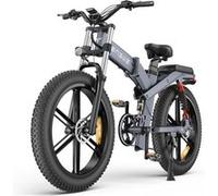ENGWE X26 - Vélo Électrique Gris, Moteur Brushless Haute Vitesse 70 N.m, Batteries 48V 10Ah + 19,2Ah, Pneus 26 x 4,0 pouces, Autonomie 150 km, 25 km/h, 8 Vitesses, Freins à Disque Hydrauliques Gris