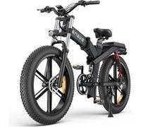 ENGWE X26 - Vélo Électrique Noir, Moteur Brushless Haute Vitesse 70 N.m, Batteries 48V 10Ah + 19,2Ah, Pneus 26 x 4,0 pouces, Autonomie 150 km, 25 km/h, 8 Vitesses, Freins à Disque Hydrauliques Noir