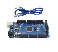 ENHANA Carte MEGA2560 R3 ATmega2560 Microcontrôleur avec câble USB, compatible avec Arduino MEGA2560, 54 broches d'E/S numériques, 16 entrées analogiques pour projets de robotique et d'imprimante 3D