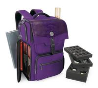 ENHANCE Collector's Edition DnD Sac à Dos, RPG DM Sac Donjons et Dragons - Peut Contenir 6 à 8 Livres, Un Ordinateur Portable de 18 Pouces, Des Figurines, Une Sangle Pour Carte (Dragon Violet)
