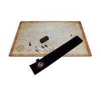ENHANCE Deluxe RPG Grid Mat - Carte DND (61x91cm) avec Caoutchouc de Qualité Supérieure, Poignée Antidérapante - Ensemble de Tapis DND Effaçables à Sec pour Maîtres et Débutants