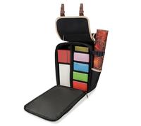 ENHANCE Designer Edition Sac à Dos Compact avec Intérieur Modulable - Compatible MTG, Lorcana et plus, Accessoires pour Dés, Boosters, Trackers/Compteurs, Poche Tapis de Jeu/Playmat (Noir)