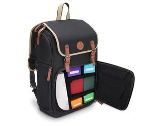 ENHANCE Designer Edition Sac à dos pour cartes à collectionner - Sac MTG avec espace pour classeur, boîte de rangement, support de tapis de jeu - Compatible avec Magic the Gathering, Pokemon, Lorcana