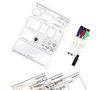 ENHANCE Ensemble de Feuilles acryliques de Table - Feuilles de Personnage réutilisables 5e DND (Combat, Sort, équipement) Comprend 3 feuille, marqueurs effaçables à sec, pochette de voyage