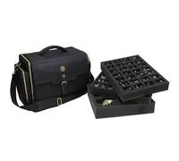 ENHANCE Étui de transport miniature à base large - Rangement pour mini figurines pour 58 mini à base large et Pick & Pluck pour grandes figurines - Housse de livre et 2 poches pour accessoires pour