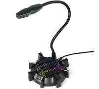 ENHANCE Gaming USB Microphone sur Pied PC - Microphone à Condensateur de Jeu Col de Cygne à 360 Degrés, Bouton de Sourdine, Compatible avec PS4, PS5, Diffusiuon Youtube, Microphone de Podcast