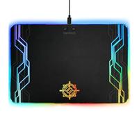 Enhance Led Tapis De Souris Gaming Rvb - Rigide Avec 7 Modes D'éclairage Et Commandes De Luminosité - Grande Surface (35 X 25 cm) Avec Et Poignée Antidérapante En Caoutchouc